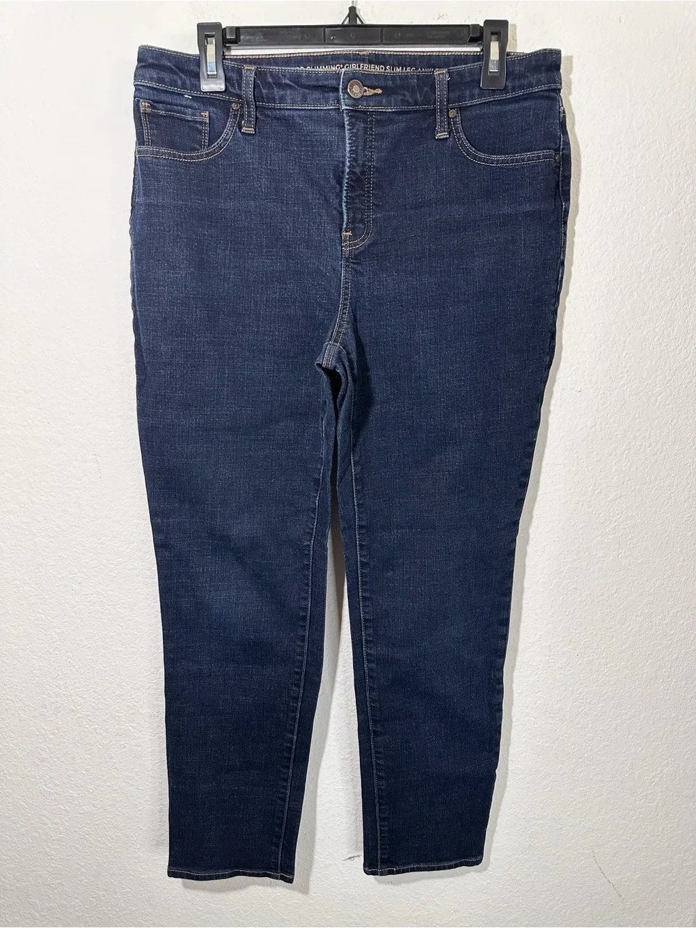 Chico's So Slimming Girlfriend Slim Leg Ankle Jeans Size 10 Cotton Blend
